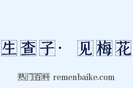 生查子·见梅花是什么意思的图片